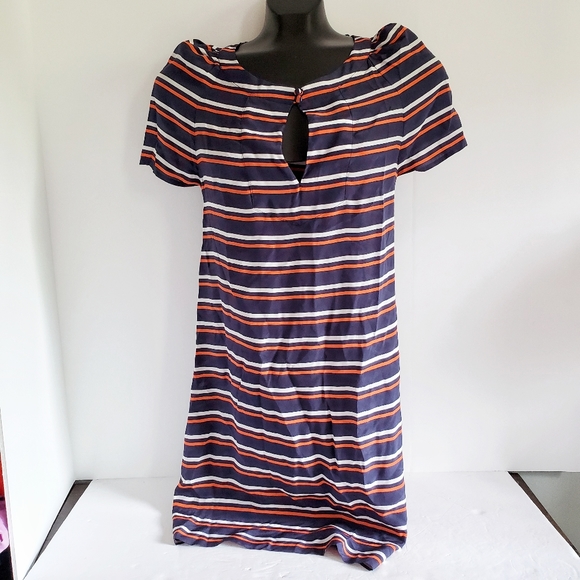 J. CREW Striped Silk Tunic Shift Dress 4 - Picture 4 of 10
